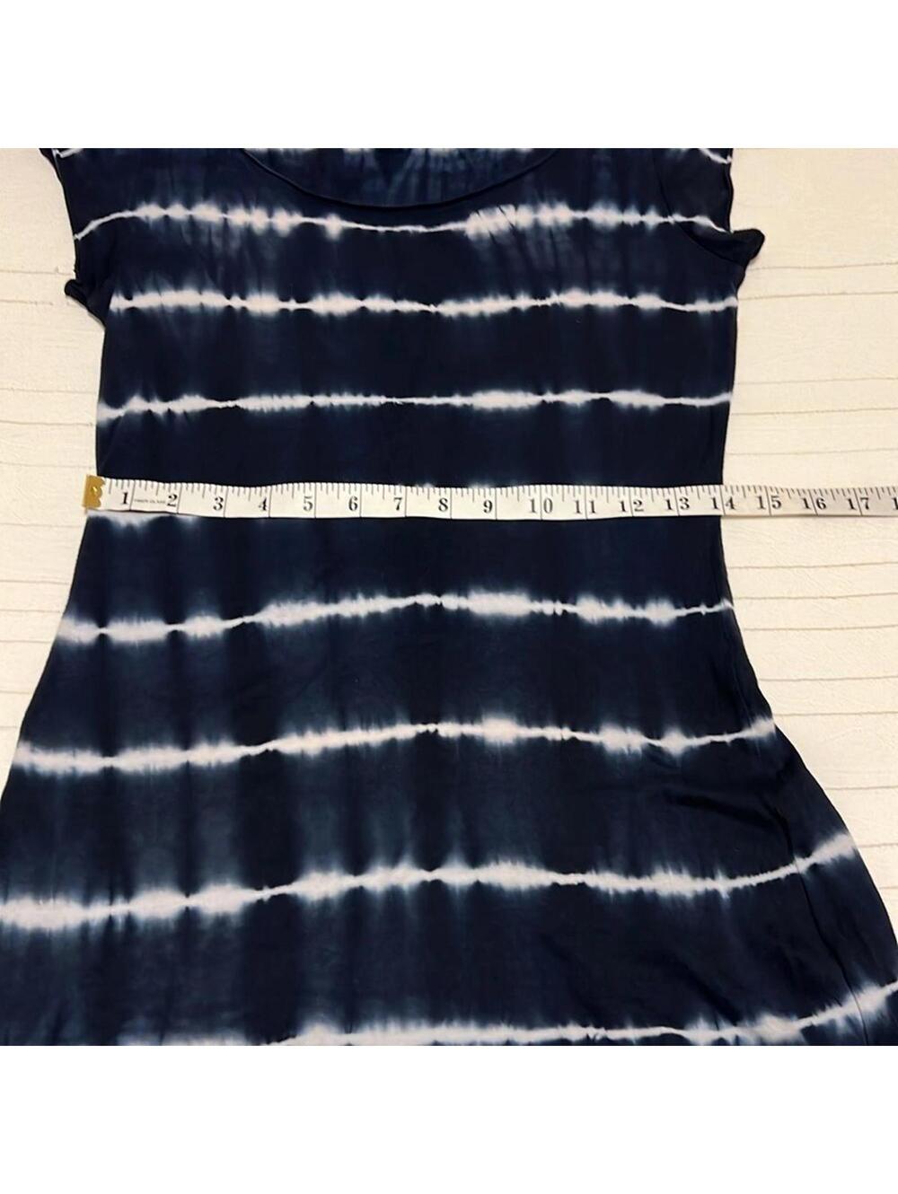 Lucky Brand Lucky Tees Navy Shibori Tie Dye Cap Sleeve Tunic Top Women's - Picture 6 of 6